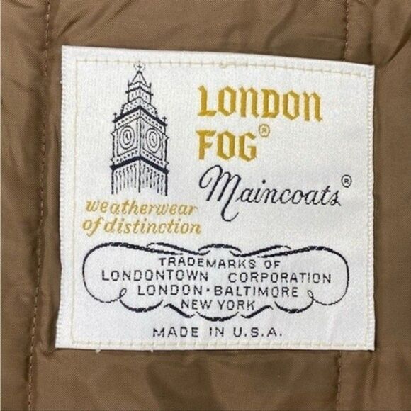 London Fog Trench Coat Men’s 44R Tan Button Front Casual Collared Winter - Picture 9 of 9